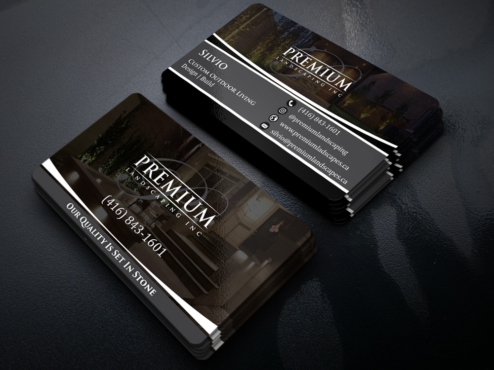 premium landscaping inc logo design by Gelotine