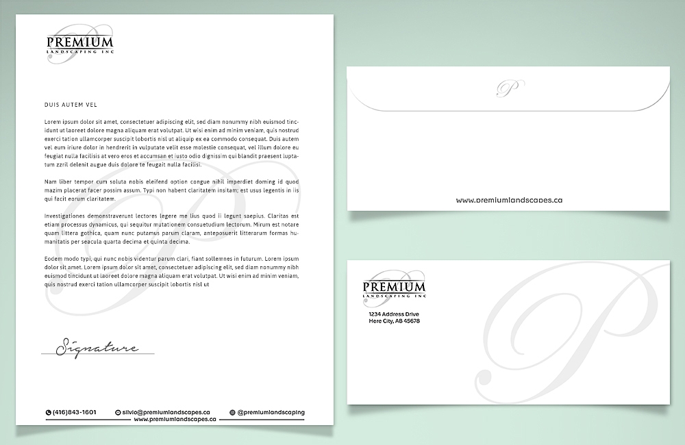 premium landscaping inc logo design by scriotx