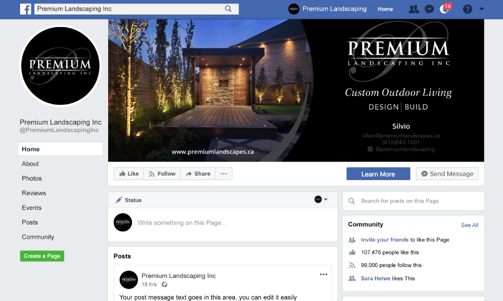 premium landscaping inc logo design by LogOExperT