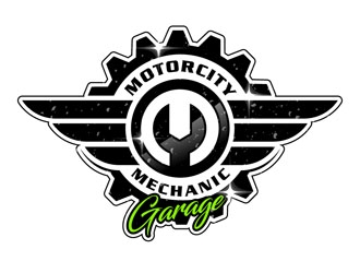 The Motorcity Mechanic Garage logo design by DreamLogoDesign