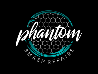 phantom smash repairs logo design by JessicaLopes