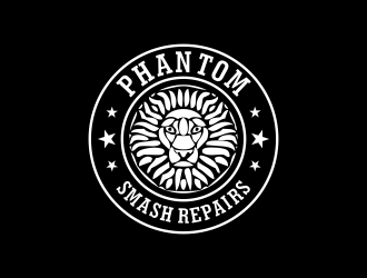 phantom smash repairs logo design by done