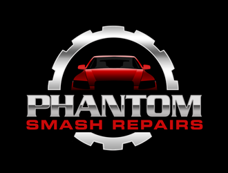 phantom smash repairs logo design by kunejo