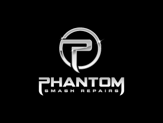 phantom smash repairs logo design by torresace