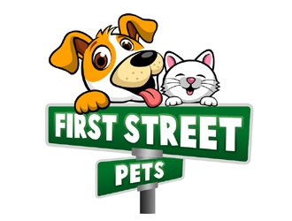 First Street Pets logo design by ingepro