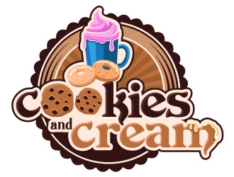 Cookies and Cream logo design by Suvendu
