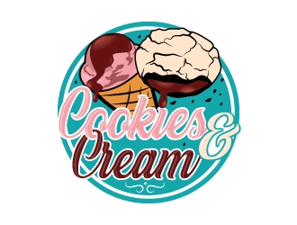 Cookies and Cream logo design by Suvendu