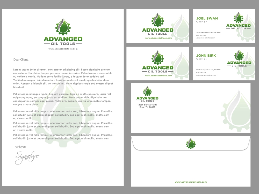 Advanced Oil Tools logo design by labo