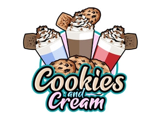 Cookies and Cream logo design by DreamLogoDesign