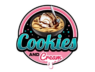 Cookies and Cream logo design by DreamLogoDesign