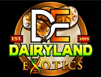DAIRYLAND EXOTICS logo design by Suvendu