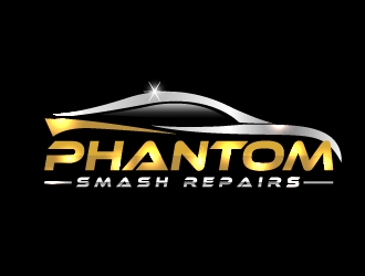 phantom smash repairs logo design by shravya