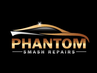 phantom smash repairs logo design by shravya