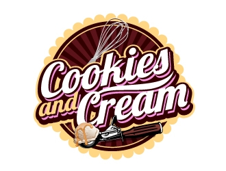 Cookies and Cream logo design by aRBy