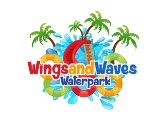 Wings and Waves Waterpark logo design by shravya