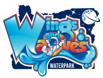 Wings and Waves Waterpark logo design by dorijo