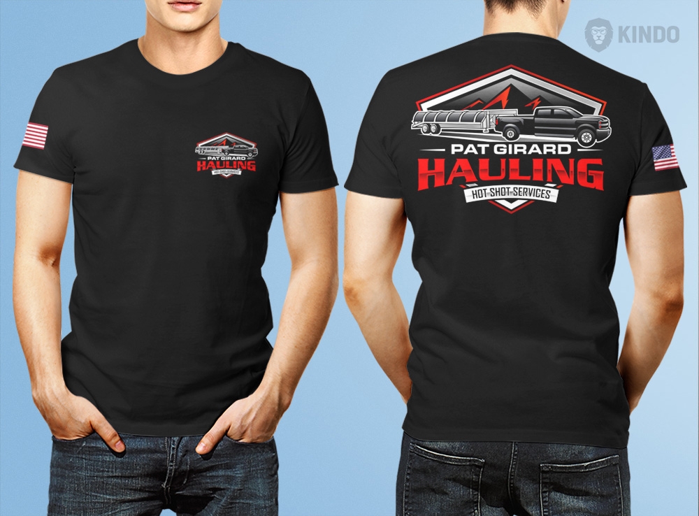 Pat Girard Hauling, Inc. logo design by Kindo