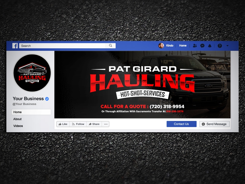 Pat Girard Hauling, Inc. logo design by Kindo