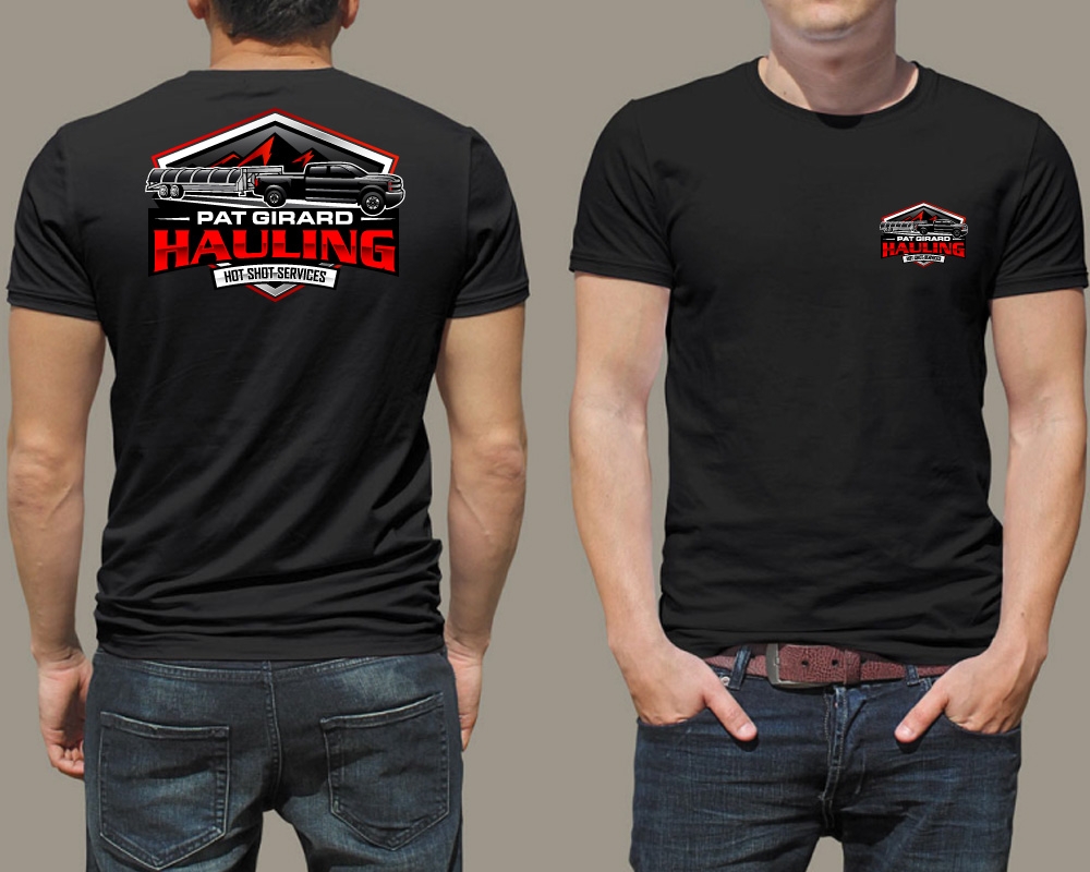Pat Girard Hauling, Inc. logo design by Boomstudioz