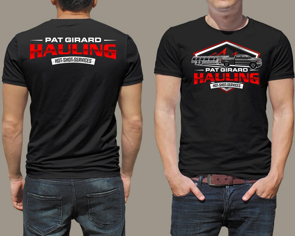 Pat Girard Hauling, Inc. logo design by Boomstudioz