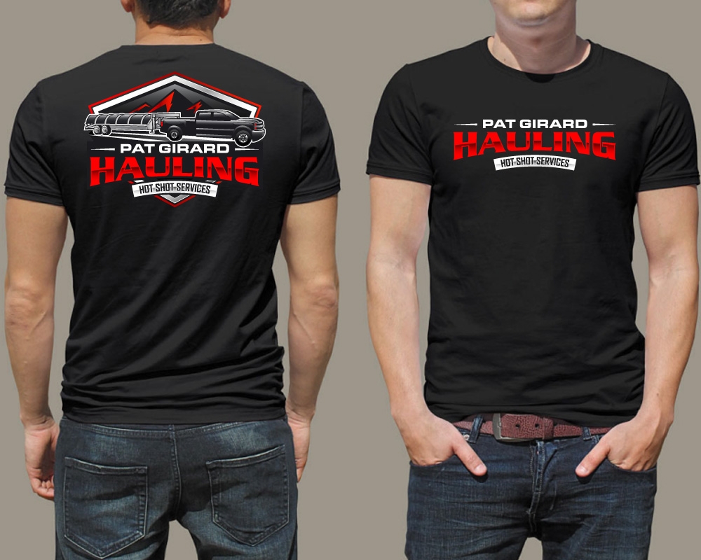 Pat Girard Hauling, Inc. logo design by Boomstudioz