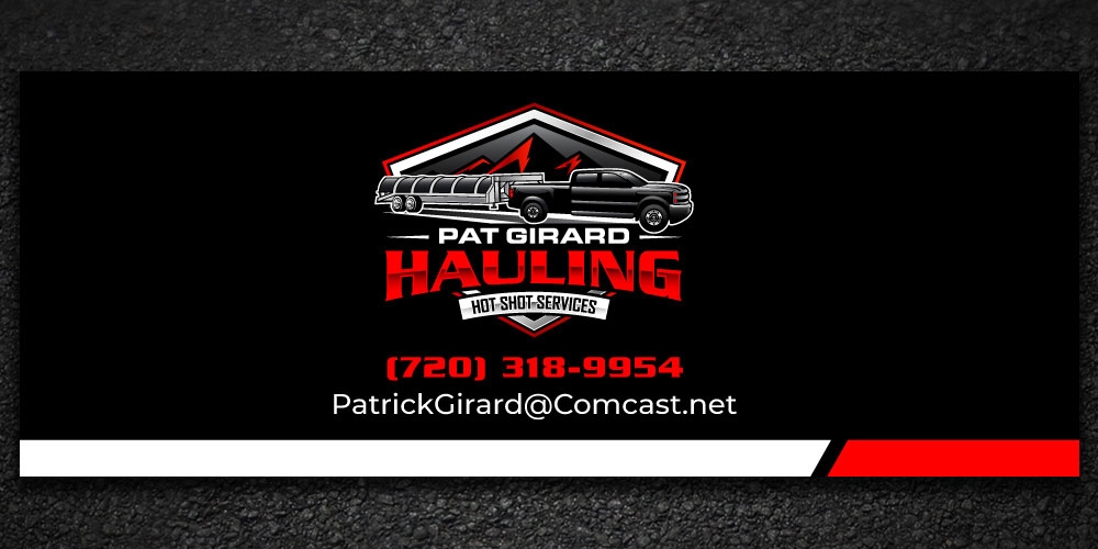 Pat Girard Hauling, Inc. logo design by Boomstudioz
