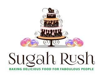 Sugah Rush Cakes & Confections Logo Design