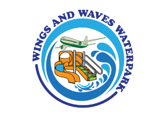 Wings and Waves Waterpark logo design by nona