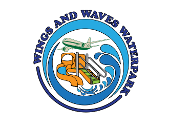 Wings and Waves Waterpark logo design by nona