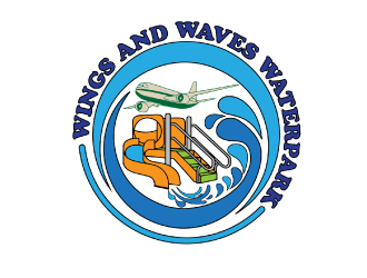 Wings and Waves Waterpark logo design by nona