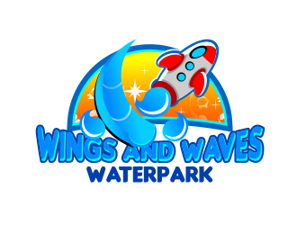 Wings and Waves Waterpark logo design by serprimero