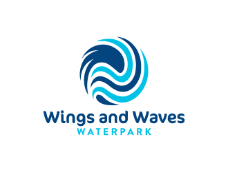 Wings and Waves Waterpark logo design by Andri