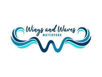 Wings and Waves Waterpark logo design by Andri