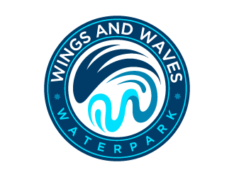 Wings and Waves Waterpark logo design by Andri