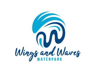 Wings and Waves Waterpark logo design by Andri