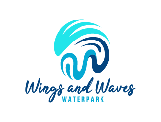 Wings and Waves Waterpark logo design by Andri