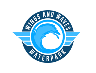 Wings and Waves Waterpark logo design by kunejo