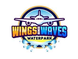 Wings and Waves Waterpark logo design by jaize