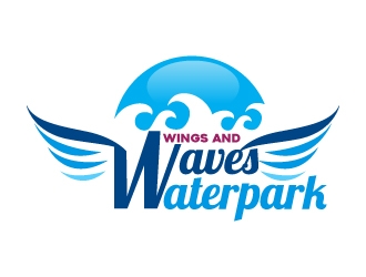 Wings and Waves Waterpark logo design by Suvendu