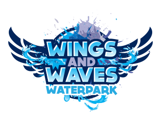 Wings and Waves Waterpark logo design by scriotx
