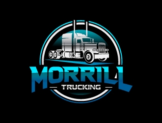 Morrill Trucking  logo design by Krafty