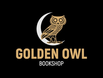 Golden Owl Bookshop  logo design by kasperdz