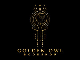 Golden Owl Bookshop  logo design by AYATA