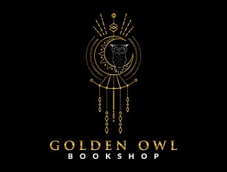 Golden Owl Bookshop  logo design by AYATA