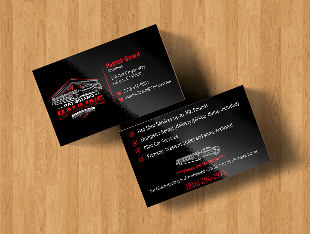 Pat Girard Hauling, Inc. logo design by ManishKoli