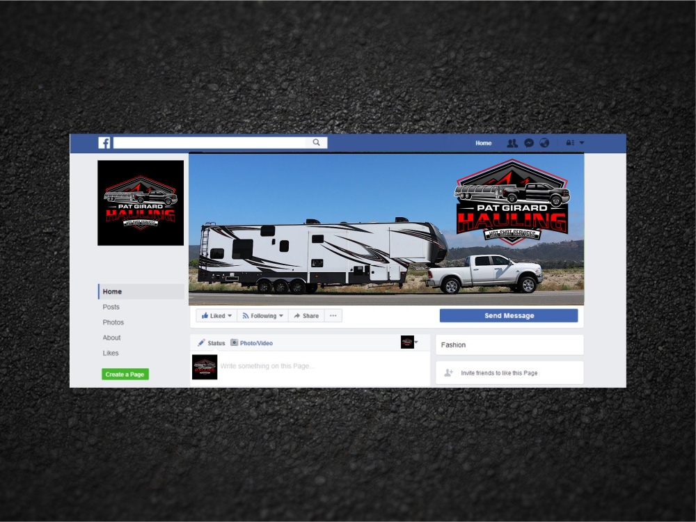 Pat Girard Hauling, Inc. logo design by ManishKoli