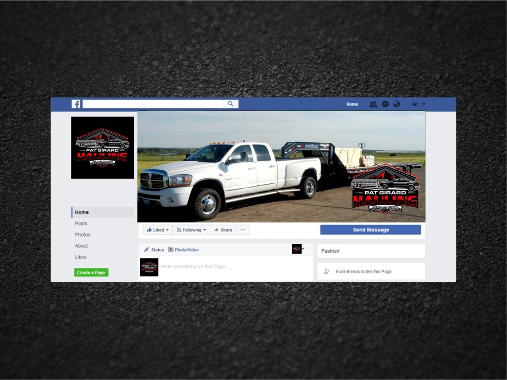 Pat Girard Hauling, Inc. logo design by ManishKoli