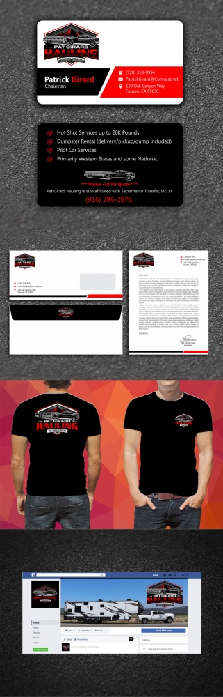 Pat Girard Hauling, Inc. logo design by ManishKoli