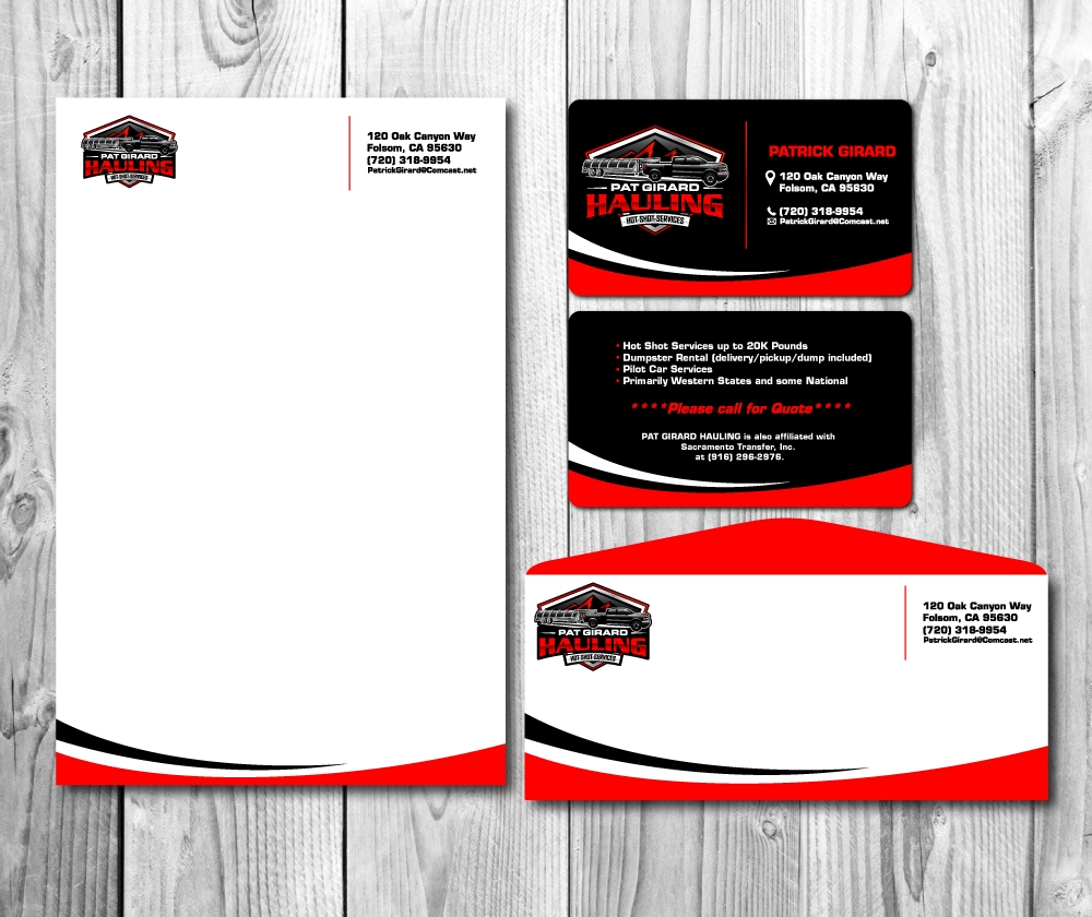 Pat Girard Hauling, Inc. logo design by AamirKhan