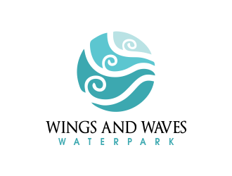 Wings and Waves Waterpark logo design by JessicaLopes